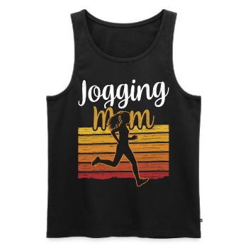Jogging Maman Running Mère Coureuse Jogging - Débardeur bio Premium Homme - noir - Devant - Michal (187cm)