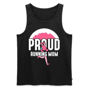 Fière coureuse Maman Jogging Running Mother - Débardeur bio Premium Homme - noir - Devant - Michal (187cm)