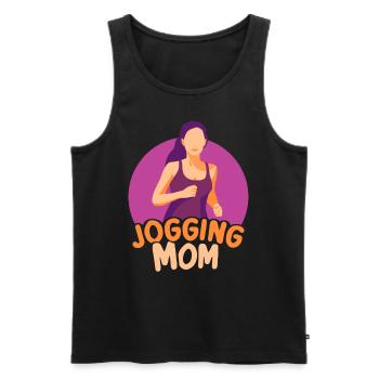 Jogging Maman Jogging Coureur Coureuse Mère - Débardeur bio Premium Homme - noir - Devant - Michal (187cm)
