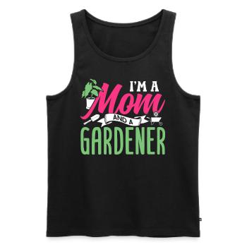 Je suis une mère et une jardinière jardinière - Débardeur bio Premium Homme - noir - Devant - AI Model Male 178 light (178cm)