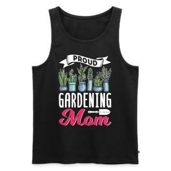 Fière Horticulture Maman Mère Jardinière Jardinière - Débardeur bio Premium Homme - noir - Devant - AI Model Male 178 light (178cm)