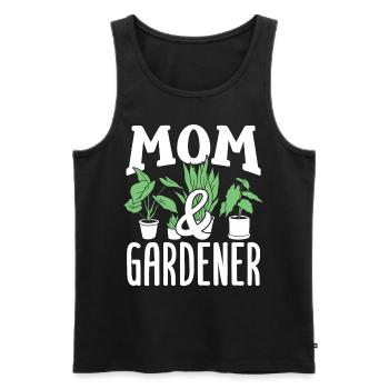 Mutter Und Gärtnerin Garten Gartenbau Mama - Männer Premium Bio Tank Top - Schwarz - Vorne - Michal (187cm)