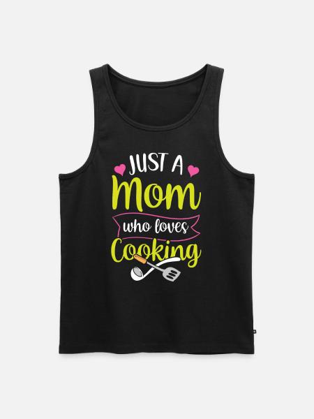 Nur Eine Mutter Die Gerne Kocht Koch Mama Kochen - Männer Premium Bio Tank Top - Schwarz