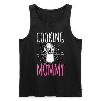 Cuisiner Maman Cuisinière Cuisiner Maman Mère - Débardeur bio Premium Homme - noir - Devant - Michal (187cm)