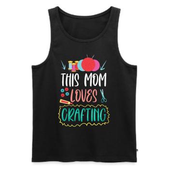 This Mom Loves To Craft Craft Mom - Men's Premium Organic Tank Top - black - Front - AI Model Male 178 light (178cm)