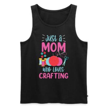 Nur Eine Mutter Die Das Basteln Liebt Bastel Mama - Männer Premium Bio Tank Top - Schwarz - Vorne - Michal (187cm)