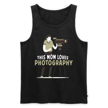 This Mom Loves Photography Mom Photographer - Men's Premium Organic Tank Top - black - Front - Michal (187cm)