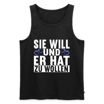 Junggesellenabschied Junggeselle Polterabend - Männer Premium Bio Tank Top - Schwarz - Vorne - Michal (187cm)