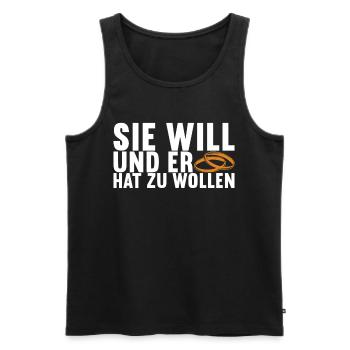 Junggesellenabschied Junggeselle Polterabend - Männer Premium Bio Tank Top - Schwarz - Vorne - Michal (187cm)