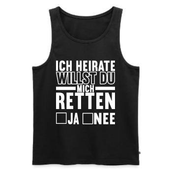 Junggesellenabschied Junggeselle Polterabend - Männer Premium Bio Tank Top - Schwarz - Vorne - Michal (187cm)