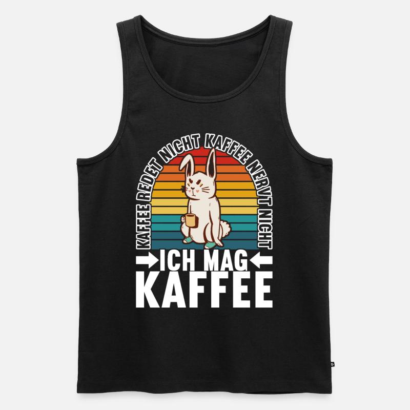 Kaffee Kaffeetrinker - Männer Premium Bio Tank Top - Schwarz