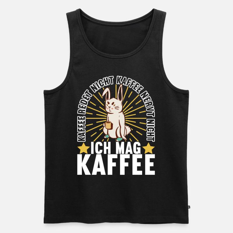 Kaffee Kaffeetrinker - Männer Premium Bio Tank Top - Schwarz