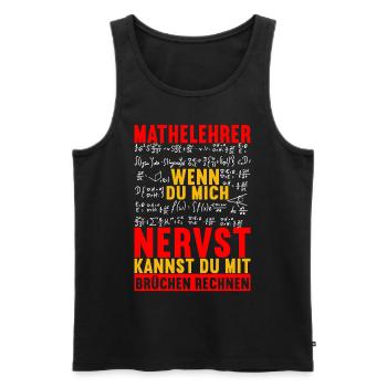 Mathe Mathelehrer - Männer Premium Bio Tank Top - Schwarz - Vorne - Michal (187cm)