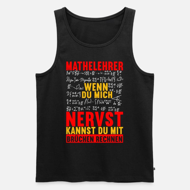 Mathe Mathelehrer - Männer Premium Bio Tank Top - Schwarz