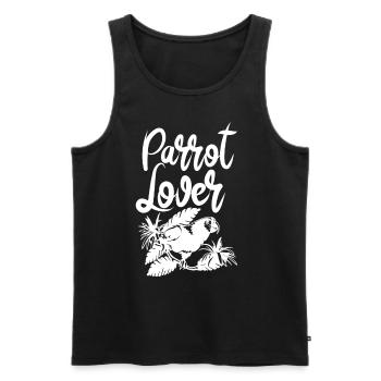 Parrot Lover Parrots Pet Sweet Animal - Men's Premium Organic Tank Top - black - Front - AI Model Male 178 light (178cm)