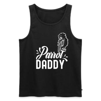 Parrot Papa Animal Cute Pet Parrots - Men's Premium Organic Tank Top - black - Front - Michal (187cm)