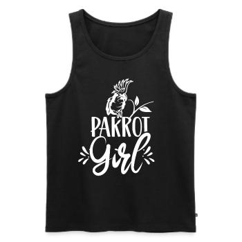 Perroquet Fille Perroquets Animal de compagnie Doux - Débardeur bio Premium Homme - noir - Devant - Michal (187cm)