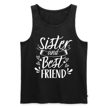 Sister And Best Friend Schwester Team Freund - Men's Premium Organic Tank Top - black - Front - AI Model Male 178 light (178cm)