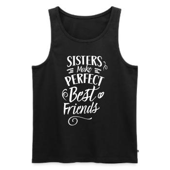 Sisters are the perfect best friends team - Men's Premium Organic Tank Top - black - Front - Michal (187cm)