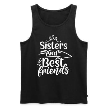 Schwestern Und Beste Freunde Freund Schwester Team - Männer Premium Bio Tank Top - Schwarz - Vorne - AI Model Male 178 light (178cm)