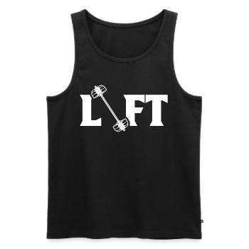 Lift Haltérophile Gym Entraînement d’haltérophilie - Débardeur bio Premium Homme - noir - Devant - Michal (187cm)