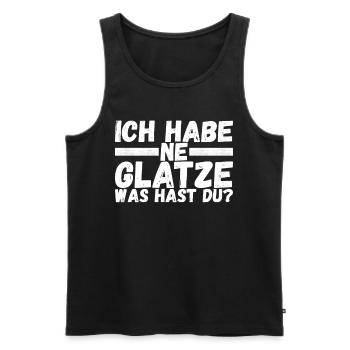 Glatze Glatzkopf - Männer Premium Bio Tank Top - Schwarz - Vorne - Michal (187cm)