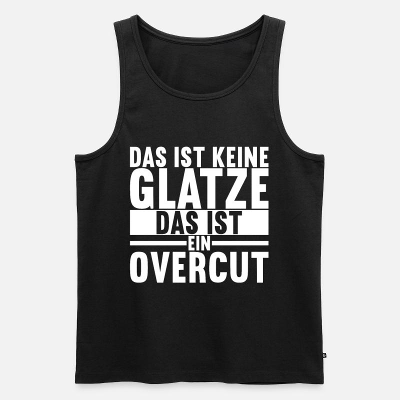 Glatze Glatzkopf - Männer Premium Bio Tank Top - Schwarz