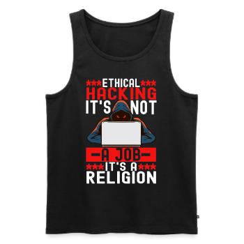 Programmer Cyber Security - Men's Premium Organic Tank Top - black - Front - AI Model Male 178 light (178cm)