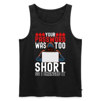 Programmer Cyber Security - Men's Premium Organic Tank Top - black - Front - AI Model Male 178 light (178cm)