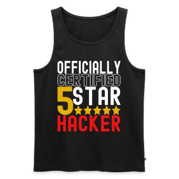 Programmer Cyber Security - Men's Premium Organic Tank Top - black - Front - AI Model Male 178 light (178cm)