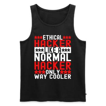 Programmer Cyber Security - Men's Premium Organic Tank Top - black - Front - AI Model Male 178 light (178cm)
