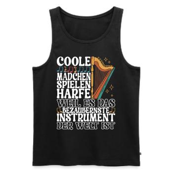 Harfe Harfenspieler - Männer Premium Bio Tank Top - Schwarz - Vorne - Michal (187cm)