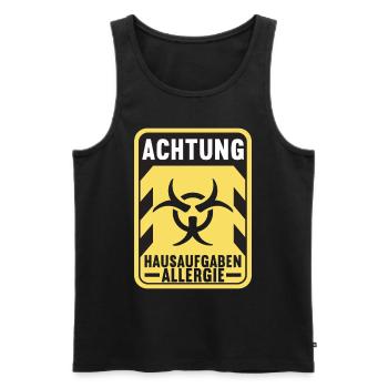 Hausaufgaben Schüler - Männer Premium Bio Tank Top - Schwarz - Vorne - AI Model Male 178 light (178cm)