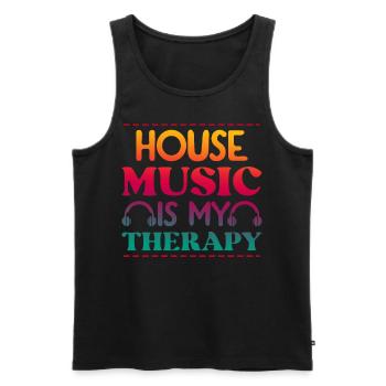 House Music Clubbing - Débardeur bio Premium Homme - noir - Devant - Michal (187cm)