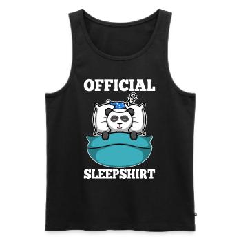 Official sleepshirt Panda - Men's Premium Organic Tank Top - black - Front - Michal (187cm)