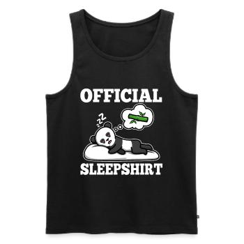 Official sleepshirt Panda - Männer Premium Bio Tank Top - Schwarz - Vorne - Michal (187cm)
