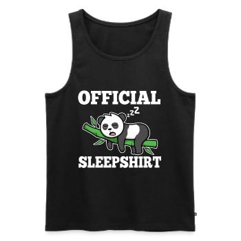 Chemise de nuit officielle Panda - Débardeur bio Premium Homme - noir - Devant - Michal (187cm)