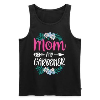 Mother and Gardener Garden Mama Horticulture - Men's Premium Organic Tank Top - black - Front - Michal (187cm)