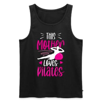 Cette mère aime Pilates Maman Amant Maman - Débardeur bio Premium Homme - noir - Devant - Michal (187cm)