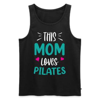 Cette mère aime Pilates MamanMon amant - Débardeur bio Premium Homme - noir - Devant - AI Model Male 178 light (178cm)