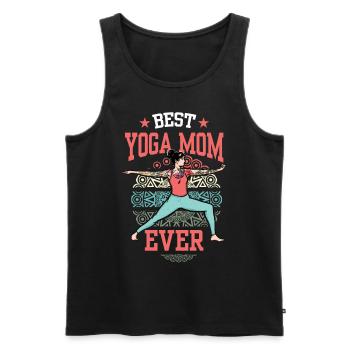 Meilleure mère de yoga de tous les temps MamanMy Mama Hobby - Débardeur bio Premium Homme - noir - Devant - AI Model Male 178 light (178cm)