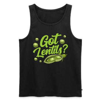 Lentils Have Lovers Lens Lentil Soup Food - Men's Premium Organic Tank Top - black - Front - AI Model Male 178 light (178cm)