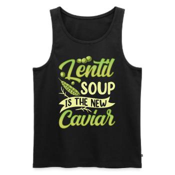Linsensuppe Ist Der Neue Kaviar Linse Linsen - Männer Premium Bio Tank Top - Schwarz - Vorne - AI Model Male 178 light (178cm)