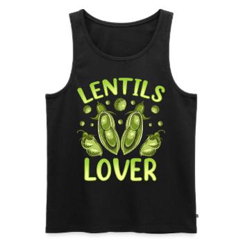 Linsenliebhaber Linse Liebhaber Essen Linsen - Männer Premium Bio Tank Top - Schwarz - Vorne - Michal (187cm)