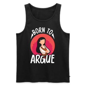 Geboren Um Zu Argumentieren Anwalt Argument - Männer Premium Bio Tank Top - Schwarz - Vorne - AI Model Male 178 light (178cm)