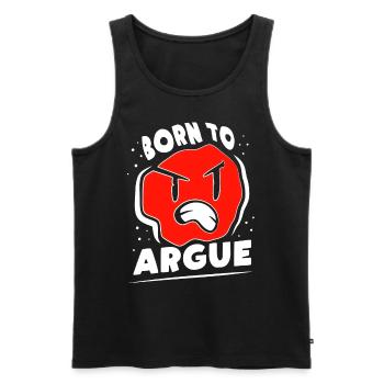 Geboren Um Zu Argumentieren Argument Anwalt - Männer Premium Bio Tank Top - Schwarz - Vorne - AI Model Male 178 light (178cm)