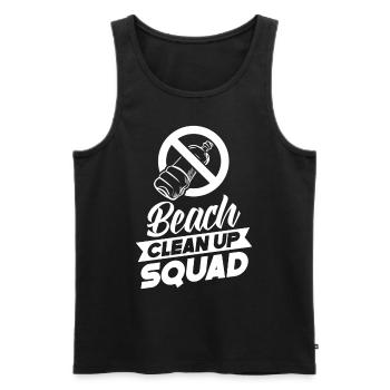Beach Clean Up Squad Beach Cleaning Beach - Men's Premium Organic Tank Top - black - Front - AI Model Male 178 light (178cm)