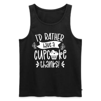 Ich Hätte Lieber Einen Cupcake Danke Süß Cupcakes - Männer Premium Bio Tank Top - Schwarz - Vorne - AI Model Male 178 light (178cm)