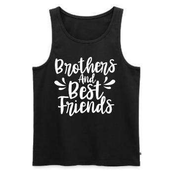 Brüder Und Beste Freunde Bruder Freund Team - Männer Premium Bio Tank Top - Schwarz - Vorne - Michal (187cm)