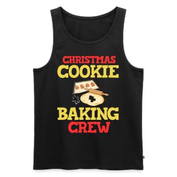 Christmas Baking Cookies Cookies Gingerbread - Men's Premium Organic Tank Top - black - Front - Michal (187cm)